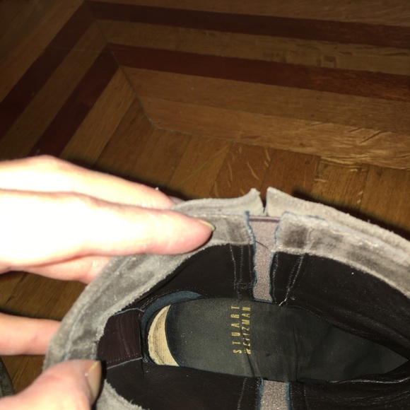 Stuart Weitzman Taupe Suede Wedge Bootie - Picture 6 of 7